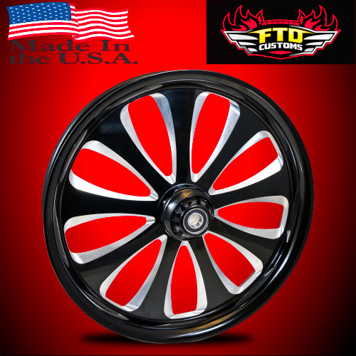 Harley Davidson Black Contrast Street Glide Motorcycle Wheel