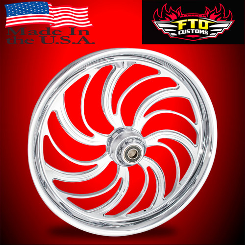 Harley Davidson 18 x 5 Fat Front Wheels Chrome PVD - Creeper Harley Davidson 18 x 5 Fat Front Wheels Chrome PVD - Creeper