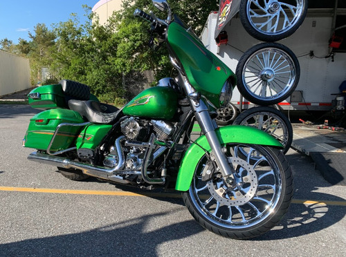 Harley Davidson 21 x 5 Fat Front Wheel Chrome PVD - Nightmare