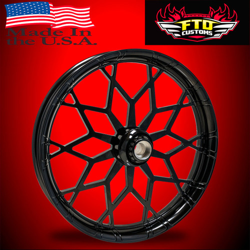Harley Davidson 23 x 5 Fat Front Wheel All Black - Prodigy