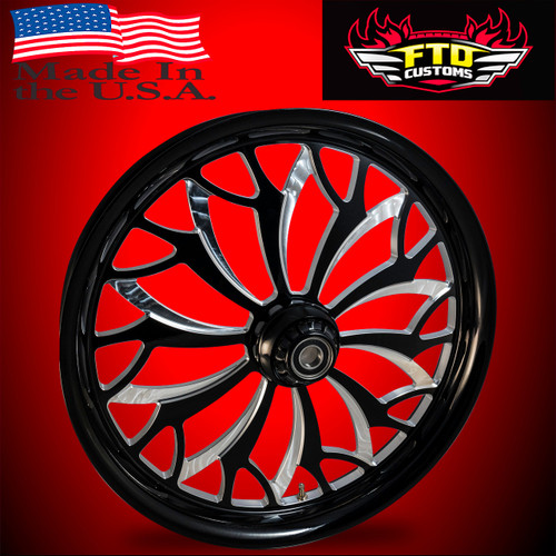 Black Contrast 26 inch Fat Front Wheels
