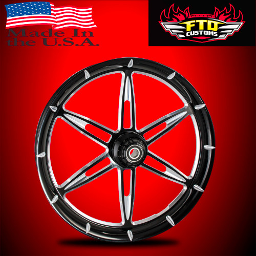 ハーレイダビッドソン Harley Davidson Black Contrast Street Glide Motorcycle Wheel