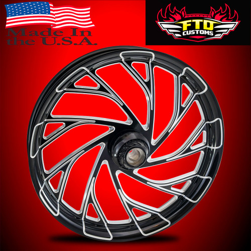 Black Contrast 26 inch Fat Front Wheels