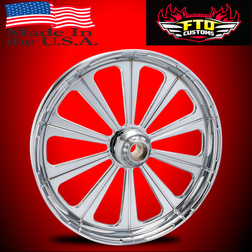 Harley Davidson 23 x 5 Fat Front Wheel Chrome PVD - Redemption