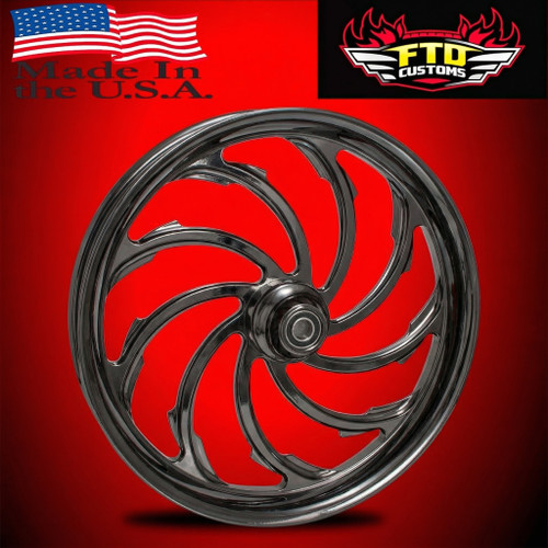 Harley Davidson Black Chrome Road King Wheels - Venom