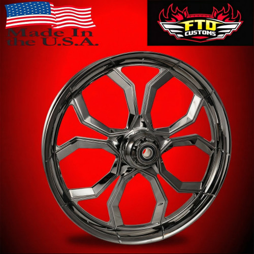 Harley Davidson Black Chrome Road King Wheels - Widow