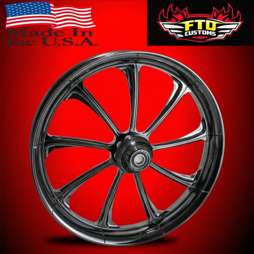 Black Chrome fat front wheel