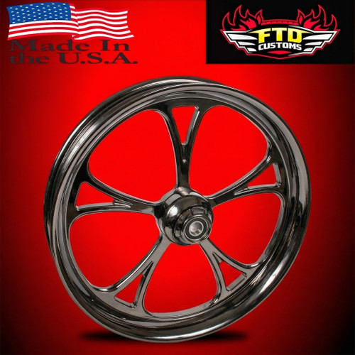 Black Chrome fat front wheel