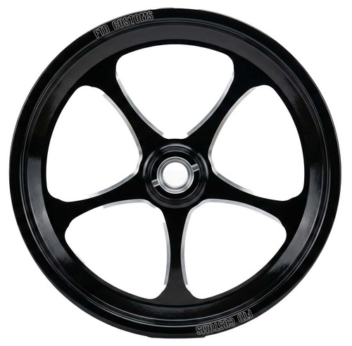 Black Contrast Dragster Front Wheels - 5 Blade