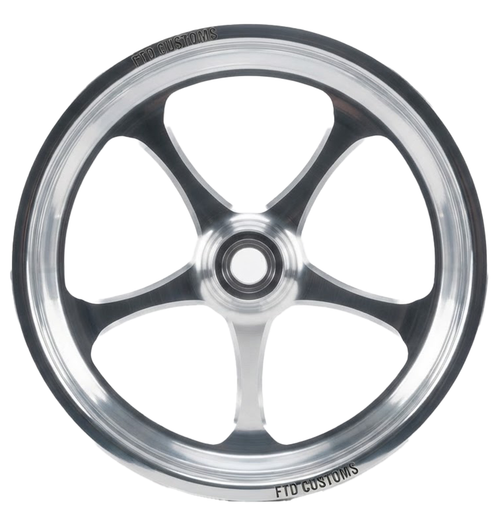 Polished Dragster Front Wheels - 5 Blade
