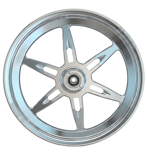 Polished Dragster Front Wheels - 6 Shooter