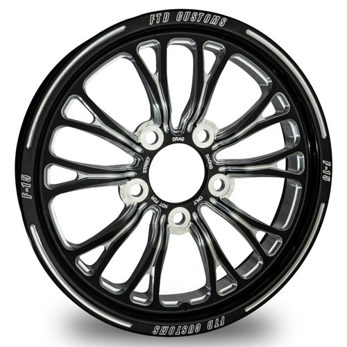 F15 Drag Racing Wheel - FTD Customs black anodized Drag Race Wheel