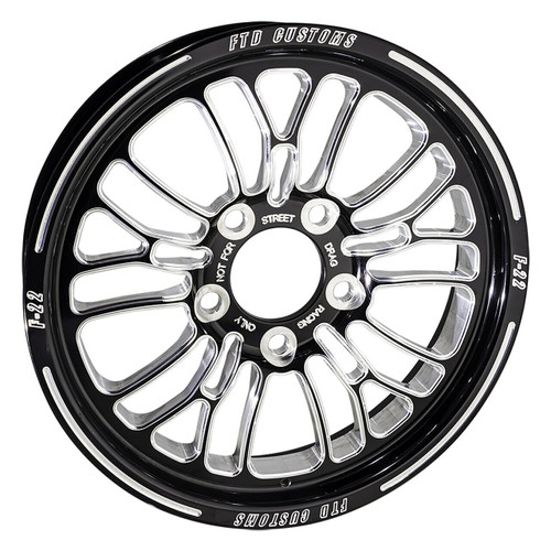 F22 Drag Racing Wheel - FTD Customs black anodized Drag Race Wheel