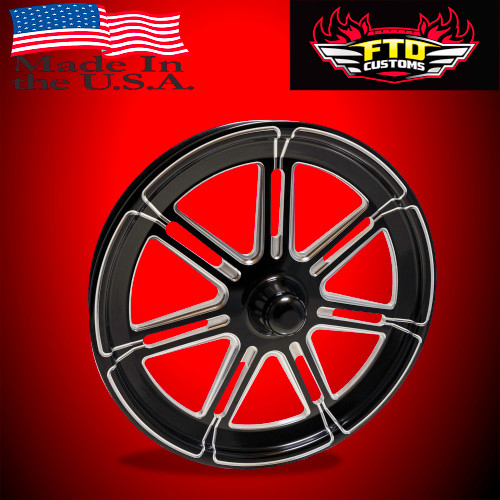 F16 Dragster Spindle Mount Front Wheels - Black Contrast