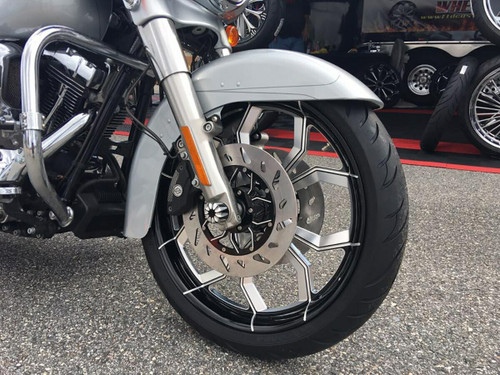 21 inch Black Contrast Cut Harley Davidson Fat boy Wheels Widow