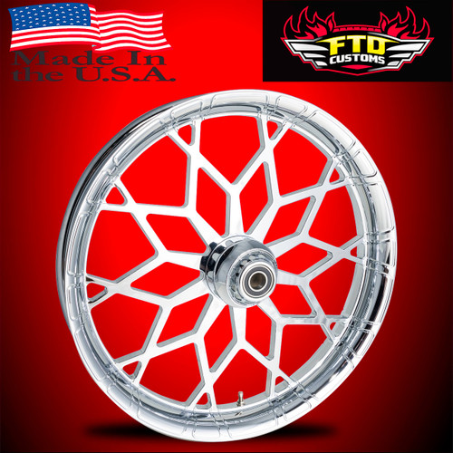 Harley Davidson Chrome Street Glide Motorcycle Wheel - 3 Shot