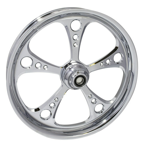 FTD Customs Harley Davidson Wheels Chrome Fat Front Wheels 3 Shot