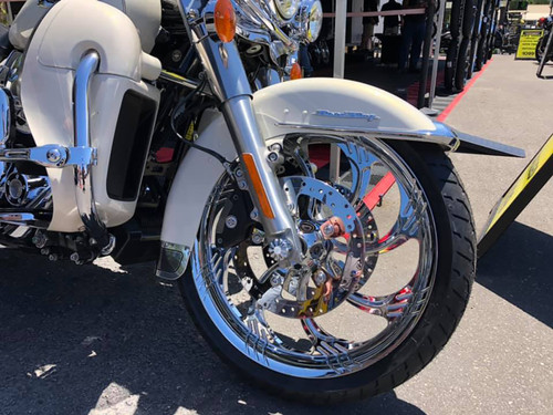 Harley Davidson Chrome Wide Tire Front Wheels Slasher