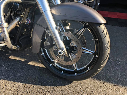 Harley Davidson Black Contrast Wide Tire Front Wheel -6ix Shooter