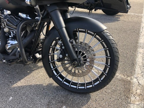 Harley Davidson Black Contrast Wide Tire Front Wheels