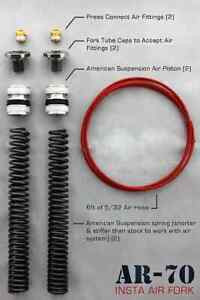 American Suspension Pair of P-49 Supreme Ride Air Shocks Schrader Valve P- 49S