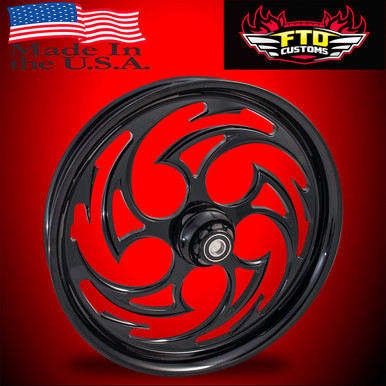 Harley Davidson 21 x 5 Fat Front Wheel All Black - Predator