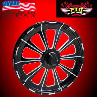 F16 Dragster Spindle Mount Front Wheels - Black Contrast