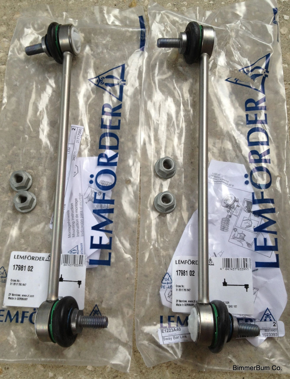 2-00603) OEM Lemforder Front Sway Bar Link Set E46/E85/E86