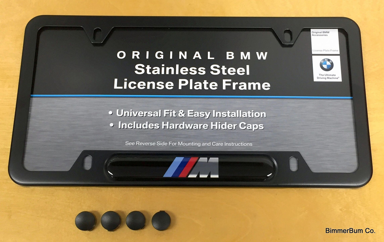 (6-00051) Genuine BMW Black M License Plate Frame (82120010404)