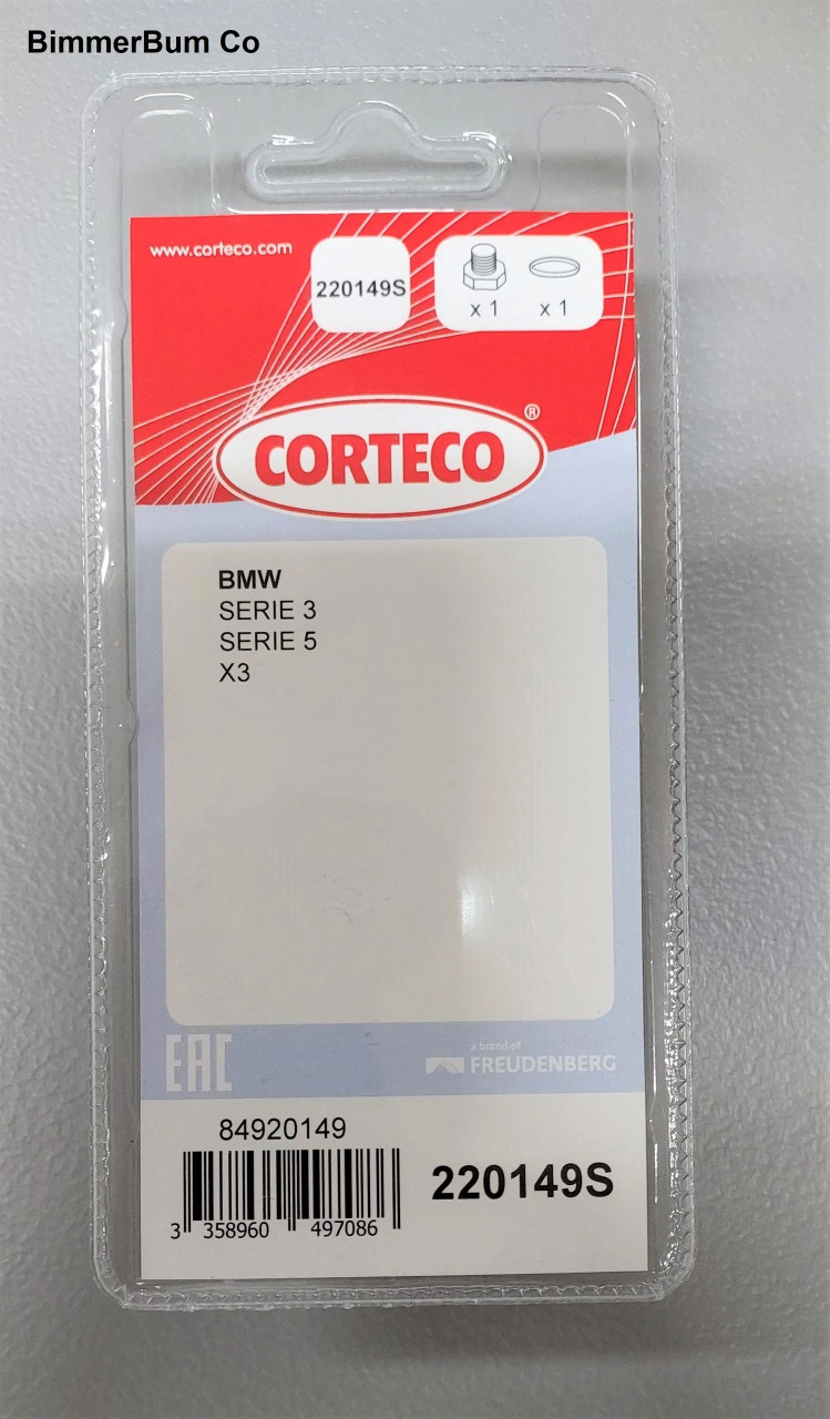 3-00099) Corteco OEM Grade Engine Oil Drain Plug (11137535106