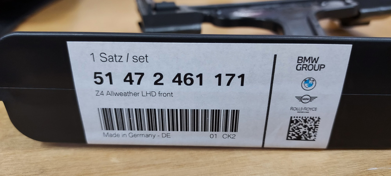 Genuine BMW G29 Z4 Floor Mats from BimmerBum Co fit 2019 and newer