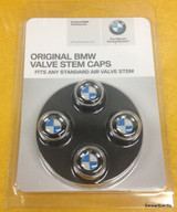 (6-00001) Genuine BMW Roundel Valve Stem Caps (36110421544)