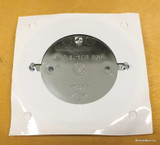 Reverse side of BMW emblem 51141970248 showing the self-adhesive backing for peel-and-stick installation.