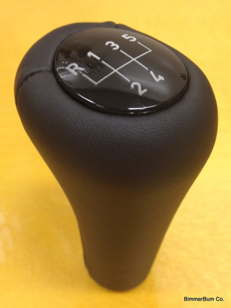 (5-00503) Genuine BMW 5 Speed Leather Shift Knob (25111221284)