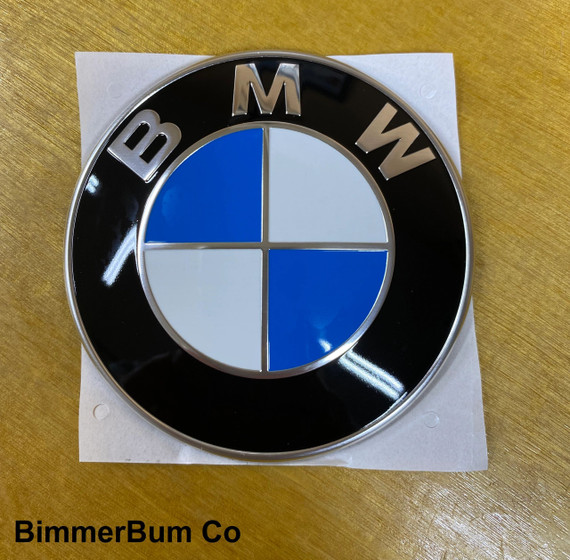 82mm Genuine BMW Roundel emblem 51147057794 for E86 Z4 Coupe rear hatch and Z4 M Coupe.