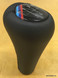 OEM BMW leather gear shift knob with M logo stripes