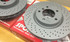 BMW E36 M3 front brake upgrade using Zimmermann Sport drilled rotors for improved heat dissipation