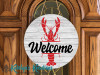 Crawfish "Welcome" Door Hanger