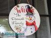 Welcome Snowman Personalized Door Hanger