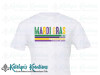 Mardi Gras Subway Text - Adult Short or Long Sleeve Tee - White