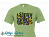 Mardi Gras Text Multi Colored - Jersey Short Sleeve Tee - Heather Green