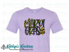 Mardi Gras Text Multi Colored - Jersey Short Sleeve Tee - Dark Lavender