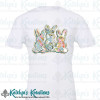 Watercolor Bunny Trio - Adult Short Sleeve Tee - White
