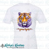 Watercolor Tiger Head - Adult Short or Long Sleeve Tee - White