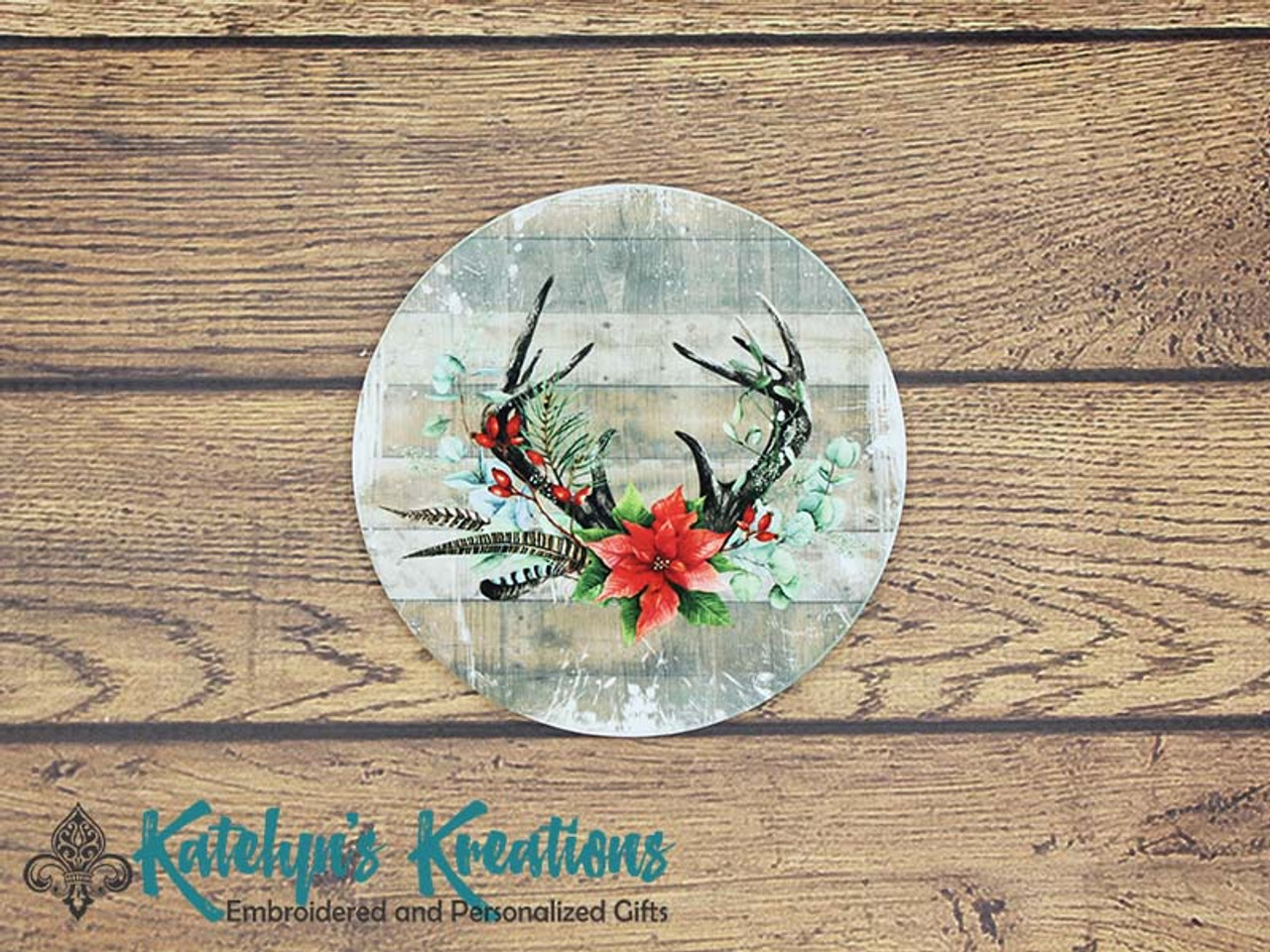 Merry Christmas Deer Ceramic Coasters - Set of 4