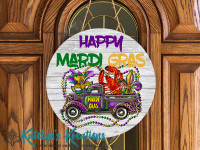Happy Mardi Gras Door Hanger