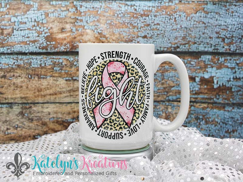 Fight Breast Cancer - 15oz Ceramic Coffee Mug