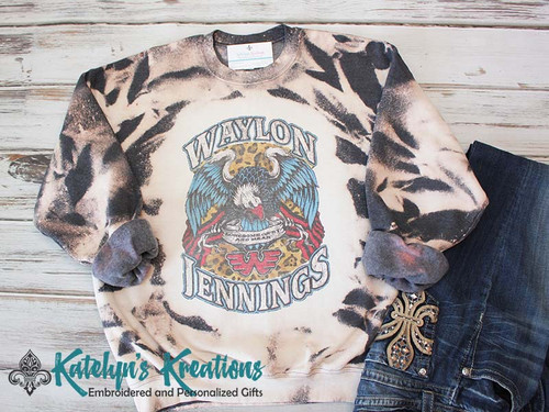 Waylon Jennings - Bleached Sweatshirt