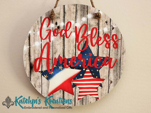 "God Bless America" Door Hanger