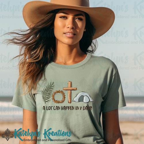 A Lot Can Happen in 7 Days - Adult Short Sleeve Tee - Bay